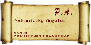 Podmaniczky Angelus névjegykártya